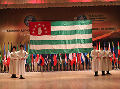 Президент Абхазии Александр Анкваб приветствовал участников VIII Чемпионата мира по домино