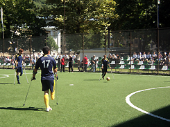 В Ткуарчале прошел товарищеский футбольный матч команд инвалидов-ампутантов Абхазии и Чечни