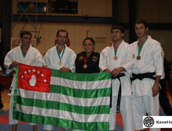 Абхазия - чемпион командного кумитэ Второго Кубка Мира по каратэ-до Шотокан Казэ Ха