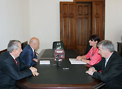 Премьер-министр встретился с заместителем председателя правительства ПМР по вопросам международного Сотрудничества Ниной  Штански  